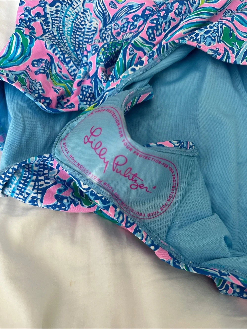 NWT, Lilly Pulitzer Randee Rashguard Swimsuit, Lilac Rose We Mermaid It